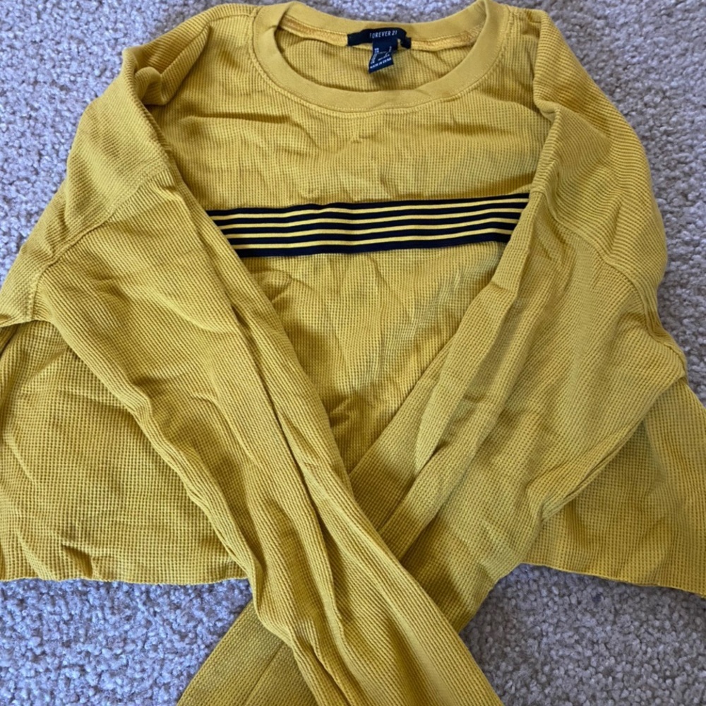yellow crop top